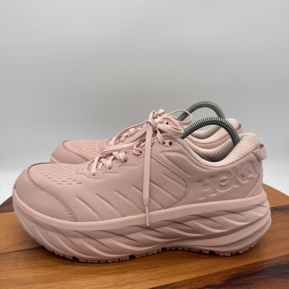 Hoka One One Bondi SR Wide Women's Size 11 D Pink Slip Resistant Work Shoes - Picture 4 of 9